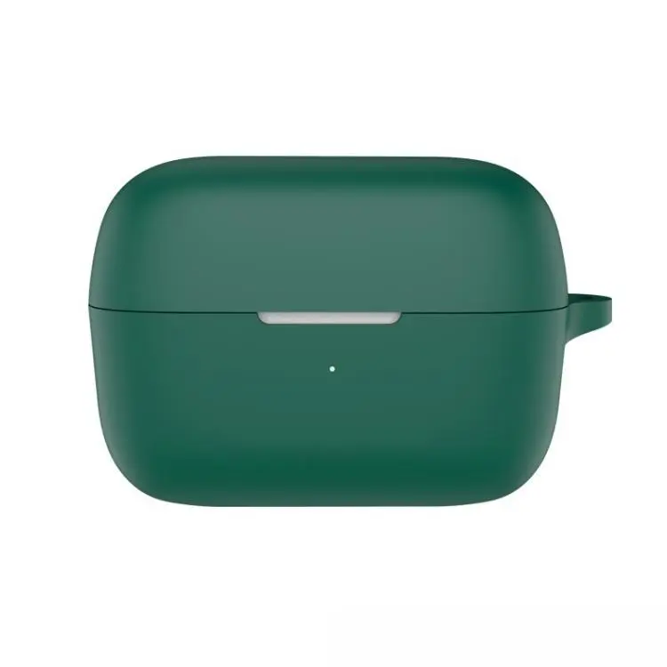 For Soundcore C50i Solid Color Silicone Earphone Protective Cover(Dark Green)
