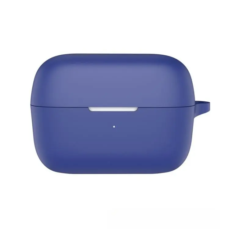 For Soundcore C50i Solid Color Silicone Earphone Protective Cover(Navy Blue)