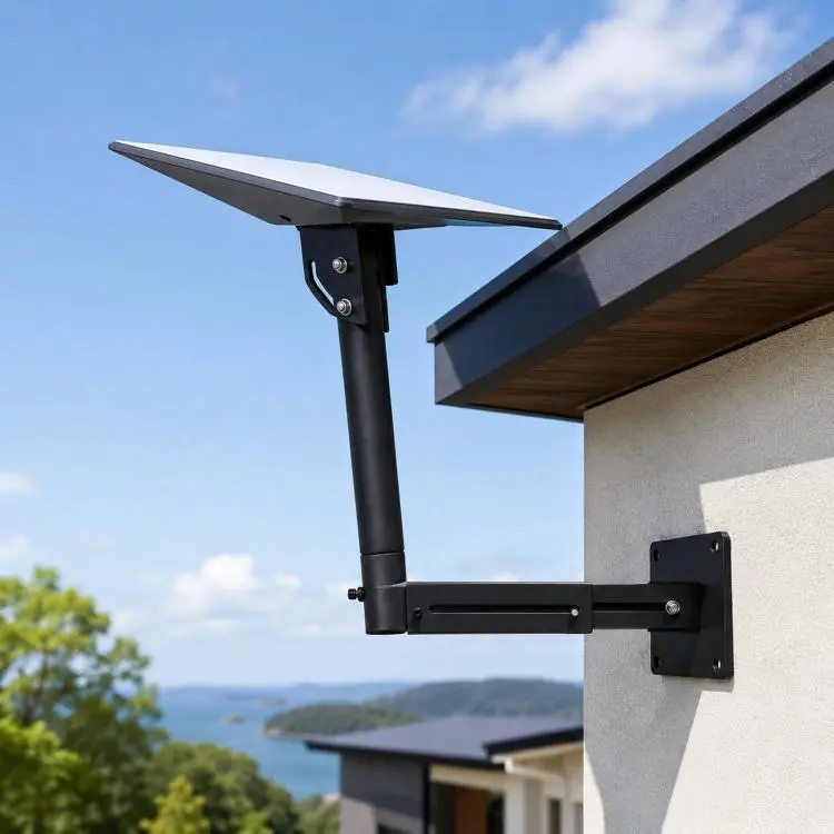 For Starlink Gen 3 Telescopic Roof Wall Mount Bracket Adjustable Angle Steel Pole(Black)