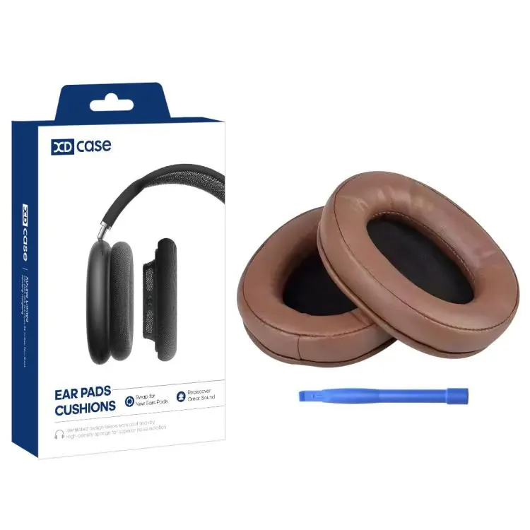 For SteelSeries Arctis 1 / 3 / 5 / 7 / 9 / Pro XDcase 1 Pair Headset Replacement Ear Pads with Prying Tool(Protein Leather–Brown)
