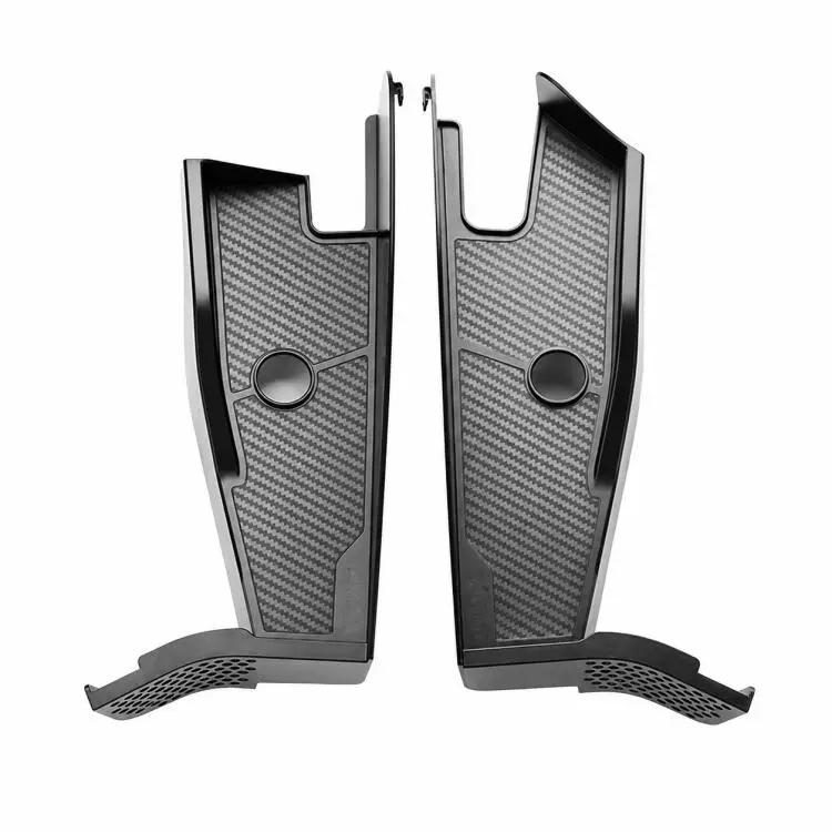 For Teala Model Y / Y L Car Front Hood Gutter Anti-blocking Protective Cover(Carbon Fiber Texture)