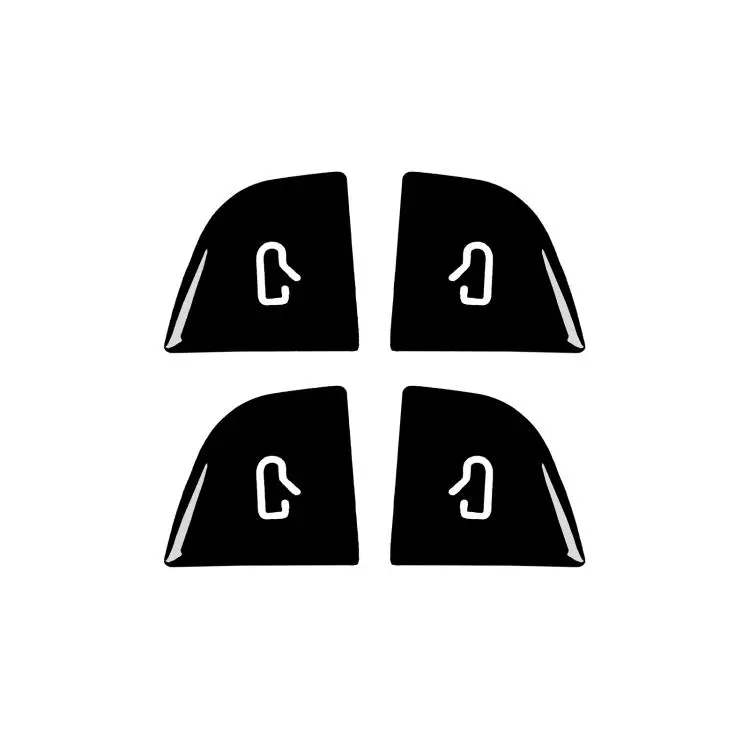 For Tesla Model 3 Highland 4pcs /Set Door Switch Stickers(Piano Black)