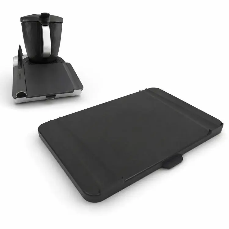 For Thermomix TM7 Protective Screen Cover with Spatula Holder Slot(Black)