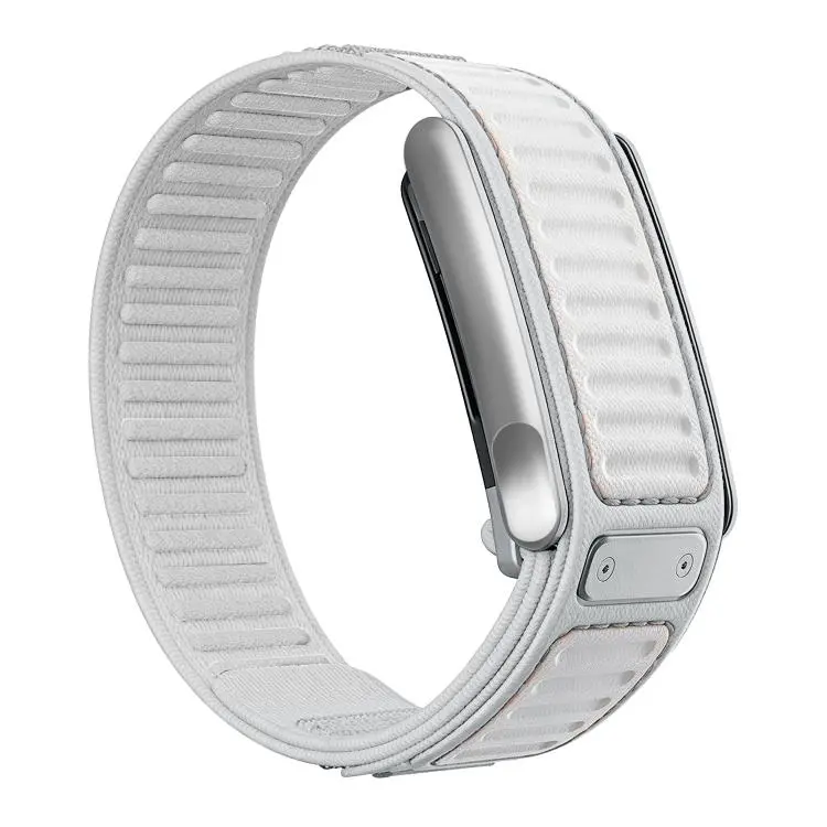 For WHOOP 5.0 Electrocardiogram Quick Dry Two Color Nylon Hybrid Silicone Watch Watch Band(Shell Beige)