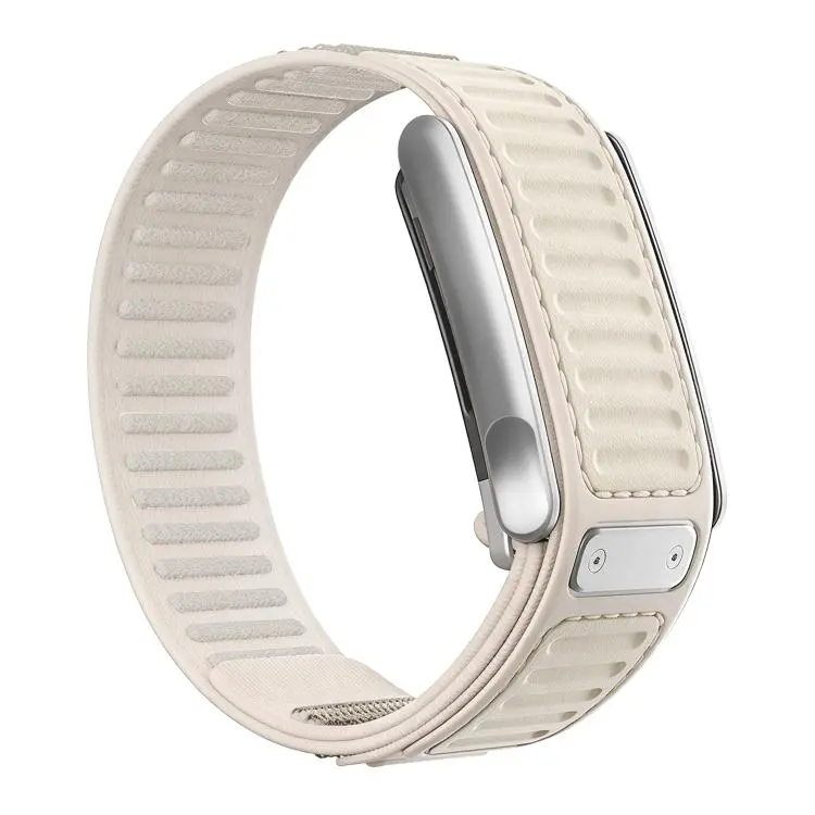 For WHOOP 5.0 Electrocardiogram Quick Dry Two Color Nylon Hybrid Silicone Watch Watch Band(Starlight)