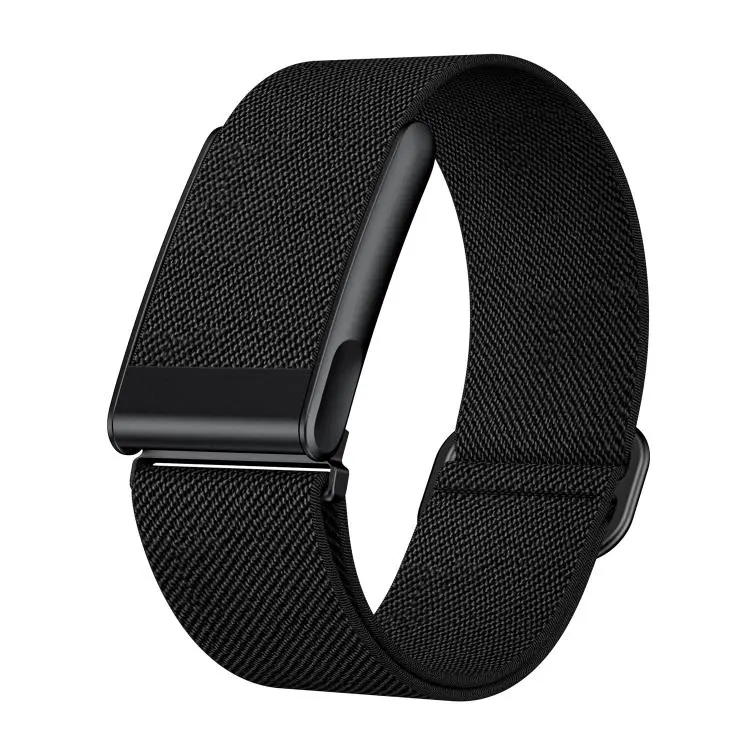 For WHOOP 5.0 Electrocardiogram Slide Clasp Elastic Nylon Watch Band(Black)