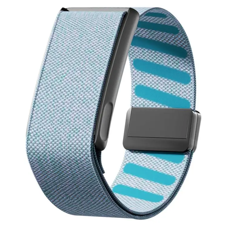 For WHOOP 5.0 Regular Metal Frame Integrated Magnetic Clasp Nylon Watch Band(Diamond Blue)