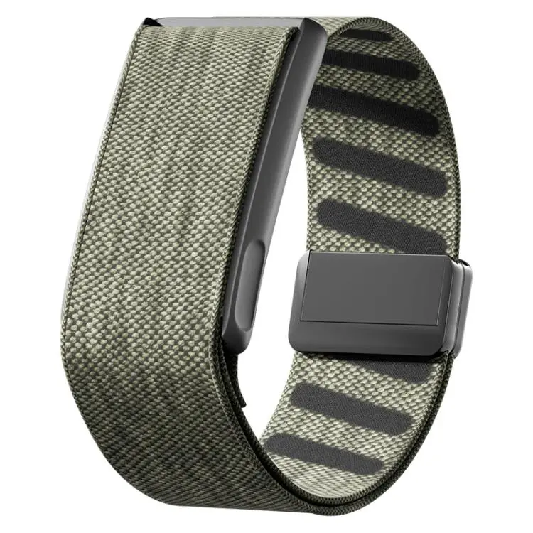 For WHOOP 5.0 Regular Metal Frame Integrated Magnetic Clasp Nylon Watch Band(Grey Green)