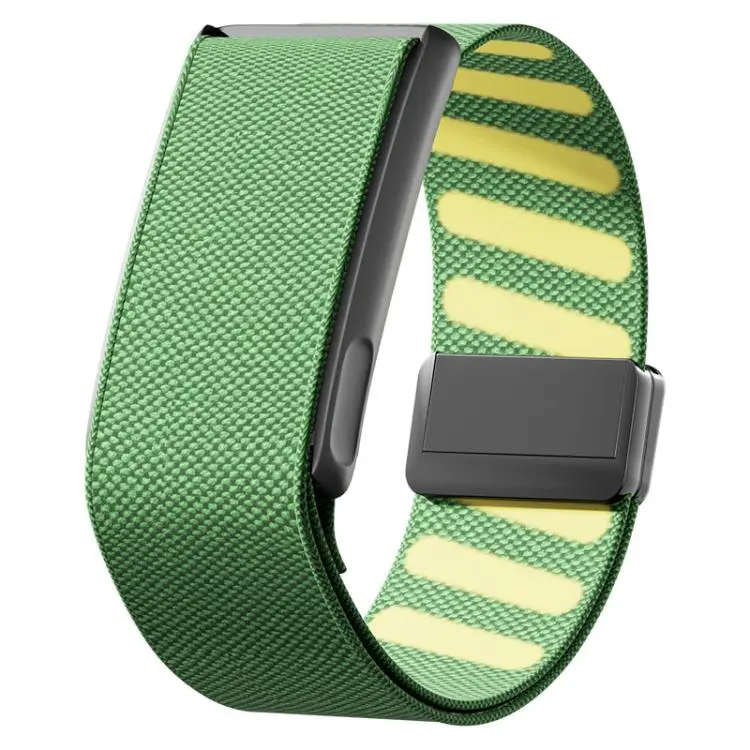 For WHOOP 5.0 Regular Metal Frame Integrated Magnetic Clasp Nylon Watch Band(Lime)