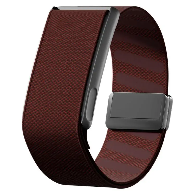 For WHOOP 5.0 Regular Metal Frame Integrated Magnetic Clasp Nylon Watch Band(Rust Red)