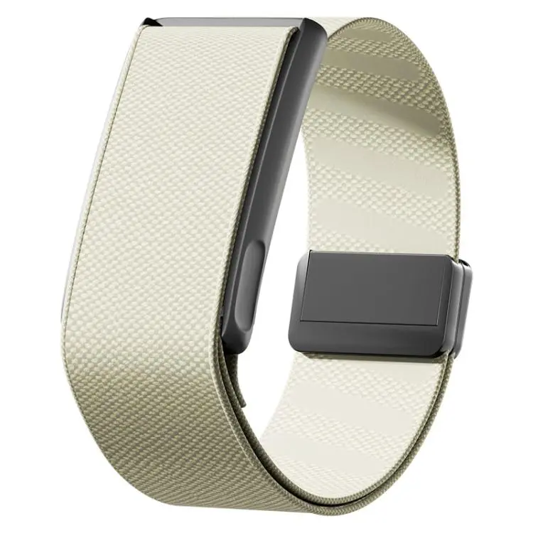For WHOOP 5.0 Regular Metal Frame Integrated Magnetic Clasp Nylon Watch Band(Starlight)