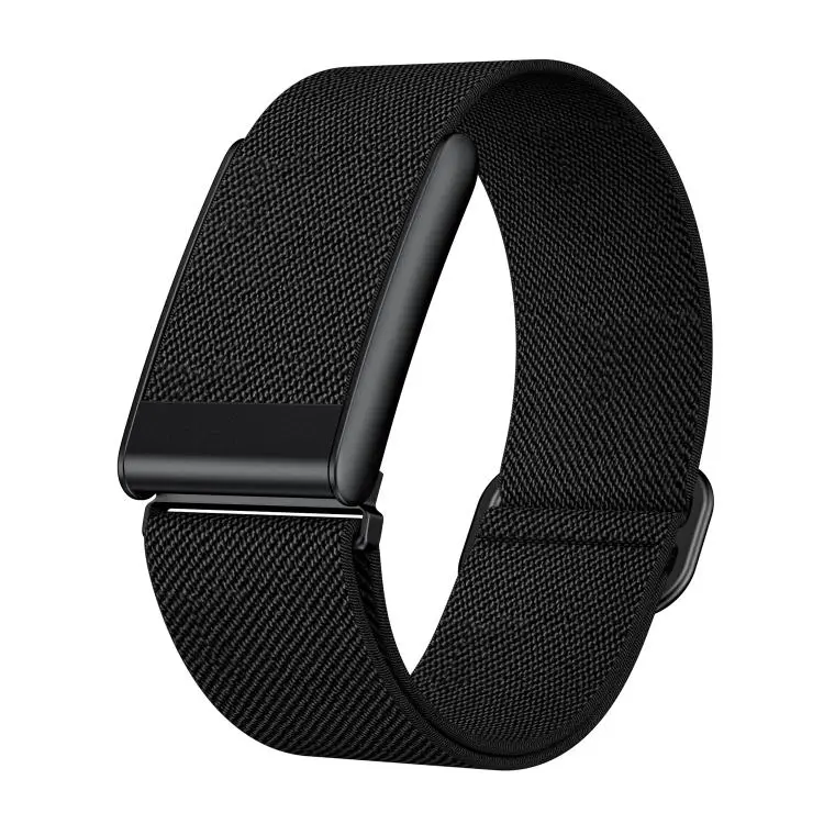 For WHOOP 5.0 Regular Slide Clasp Elastic Nylon Watch Band(Black)