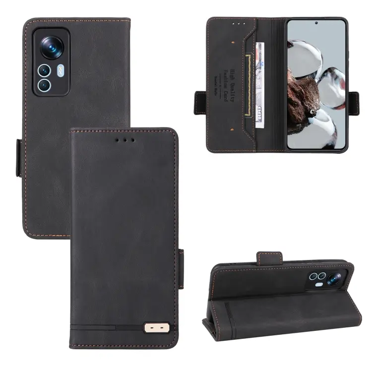 For Xiaomi 12T / 12T Pro / Redmi K50 Ultra Magnetic Clasp Leather Phone Case(Black)
