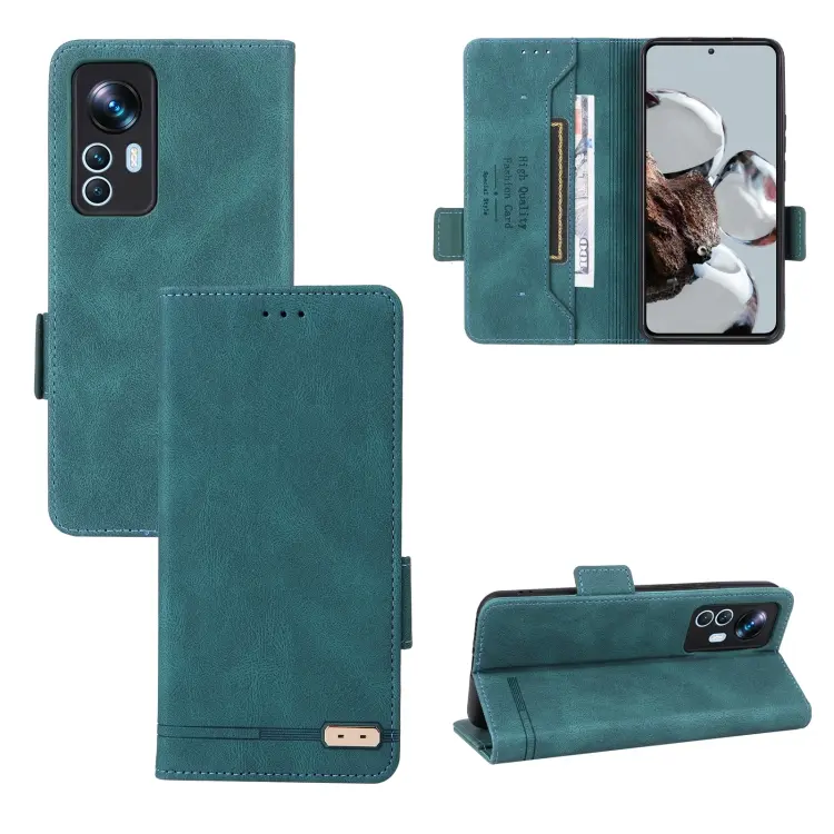 For Xiaomi 12T / 12T Pro / Redmi K50 Ultra Magnetic Clasp Leather Phone Case(Green)