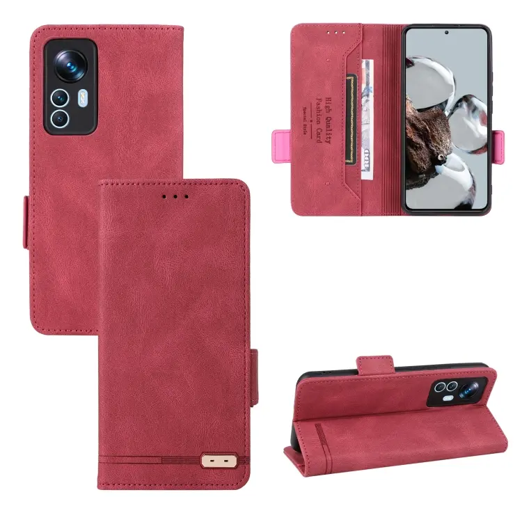 For Xiaomi 12T / 12T Pro / Redmi K50 Ultra Magnetic Clasp Leather Phone Case(Red)