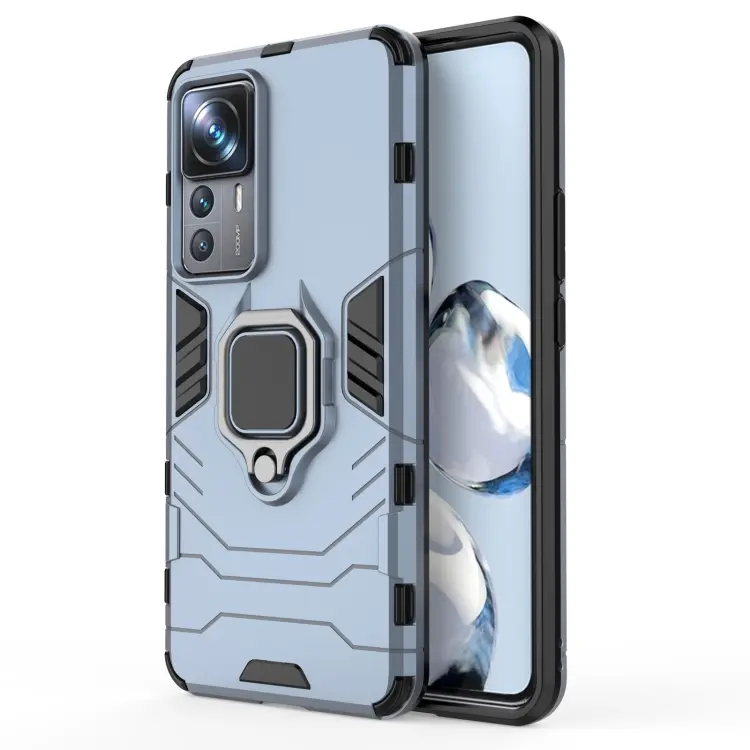 For Xiaomi 12T Pro Magnetic Ring Holder PC + TPU Phone Case(Navy Blue)