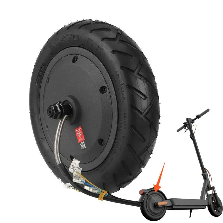 For Xiaomi Electric Scooter 5 Rear Hub Motor Assembly 48V 400W with 60/70-6.5 Tubeless Tire(Black)