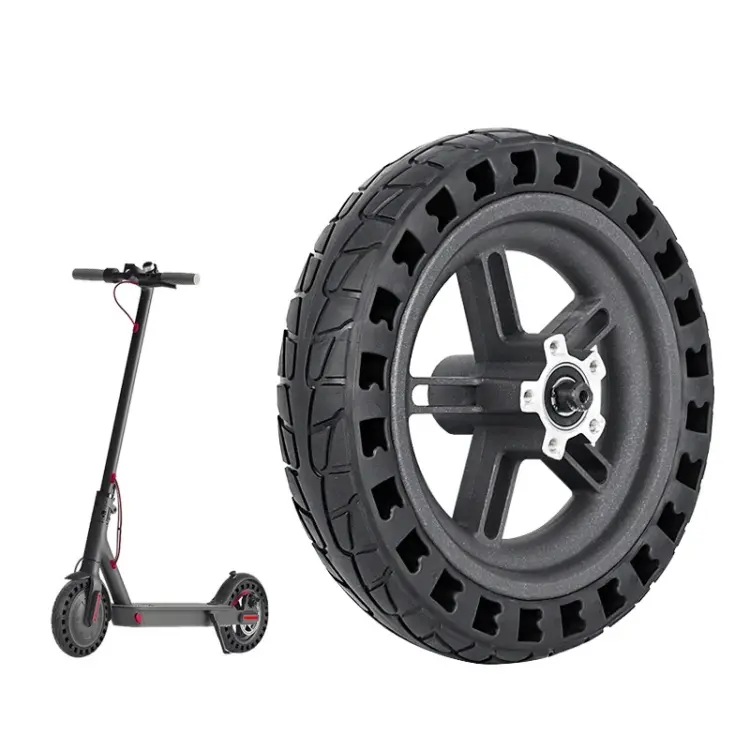 For Xiaomi M365 Electric Scooter 8.5-inch Rear Wheel Solid Shock-absorbing Honeycomb Tire with Hub(Black)