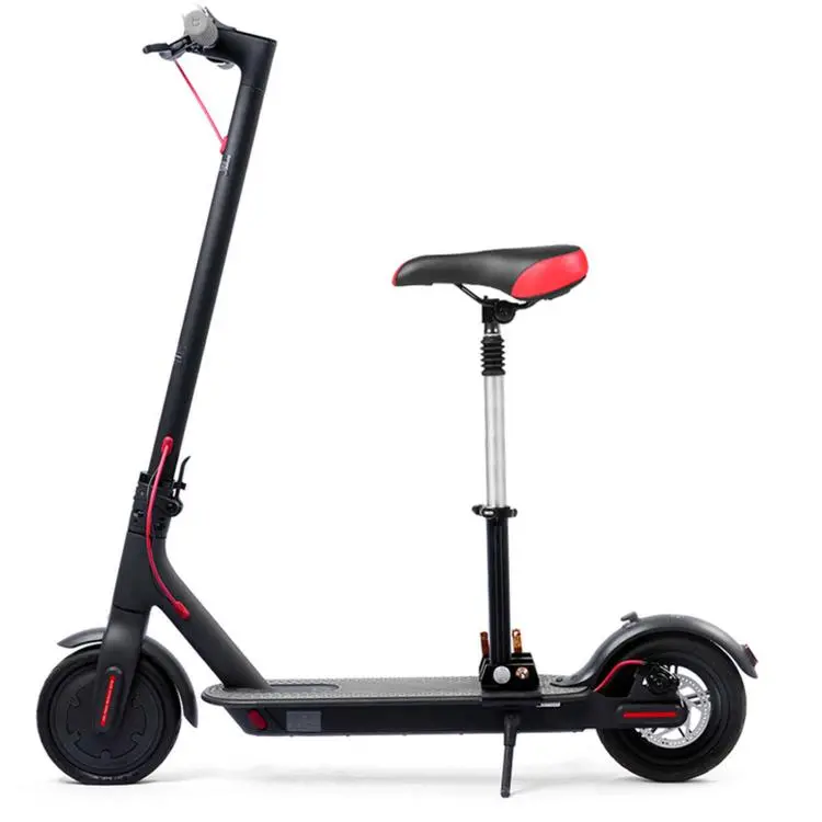For Xiaomi M365 / M365 Pro Electric Scooter Adjustable Seat Folding Shock Absorbing Saddle(Black Red)
