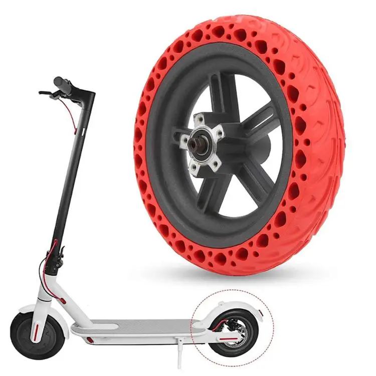 For Xiaomi M365 Pro External Honeycomb Solid Tire Driven Rear Wheel Hub(Red)