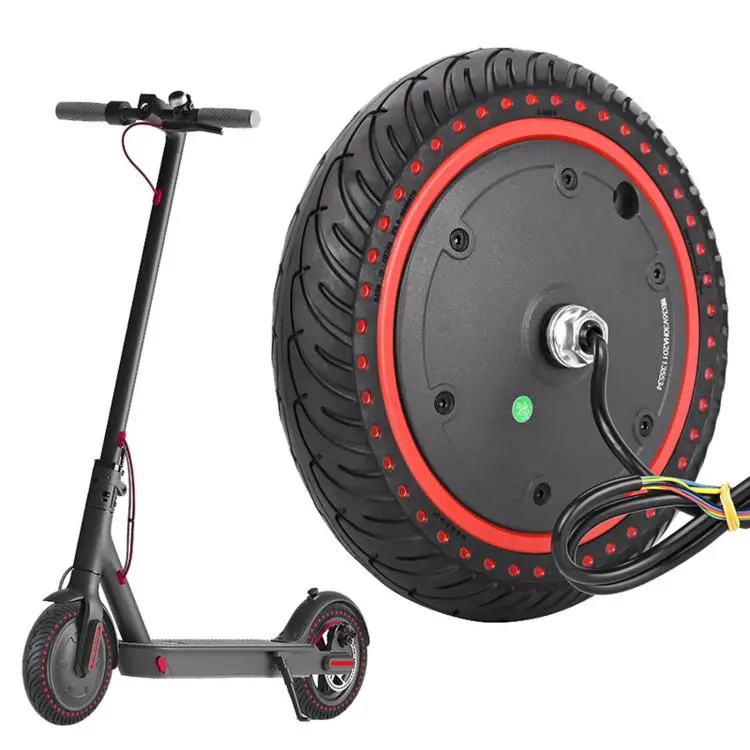 For Xiaomi M365 Pro Scooter 36V 350W Motor Honeycomb Tires(Black Red)