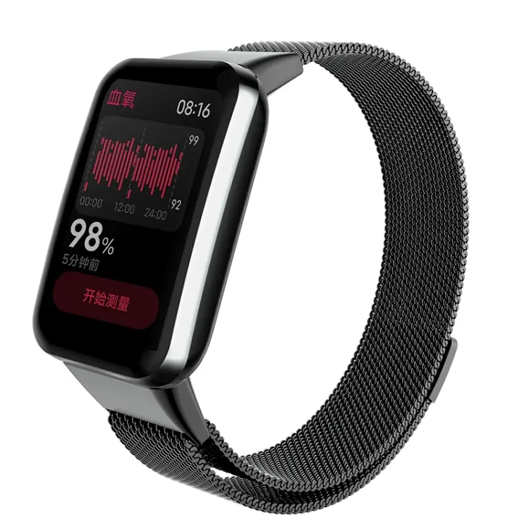 For Xiaomi Mi Band 7 Pro Milan Magnetic Metal Watch Band(Black)