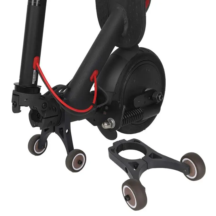 For Xiaomi Mijia M365 Pro / No.9 Scooter F30 / F40 Electric Scooter Auxiliary Wheels Folding Inverted Bracket(Black)