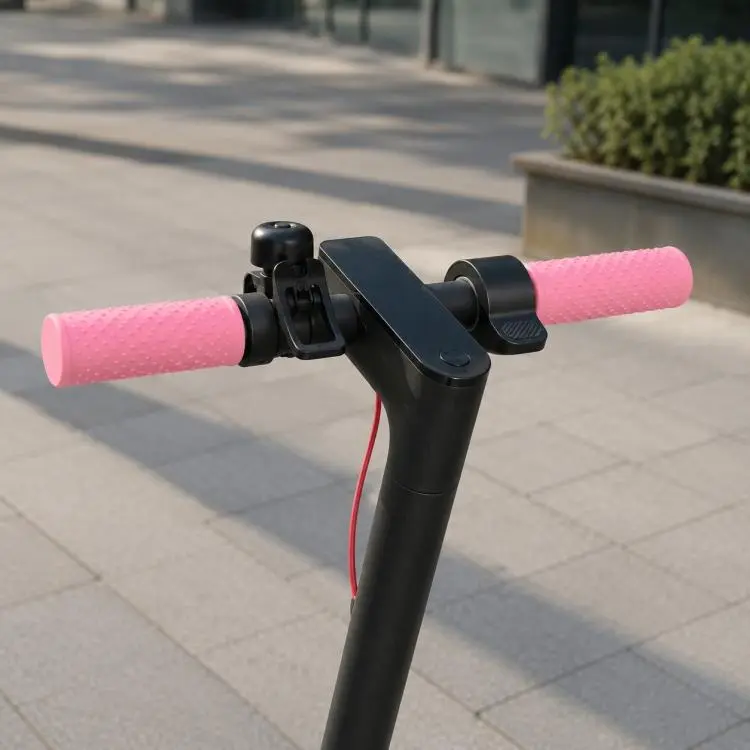 For Xiaomi Mijia M365 Scooter Handlebar 22mm Anti-slip Silicone Protective Cover(Pink)