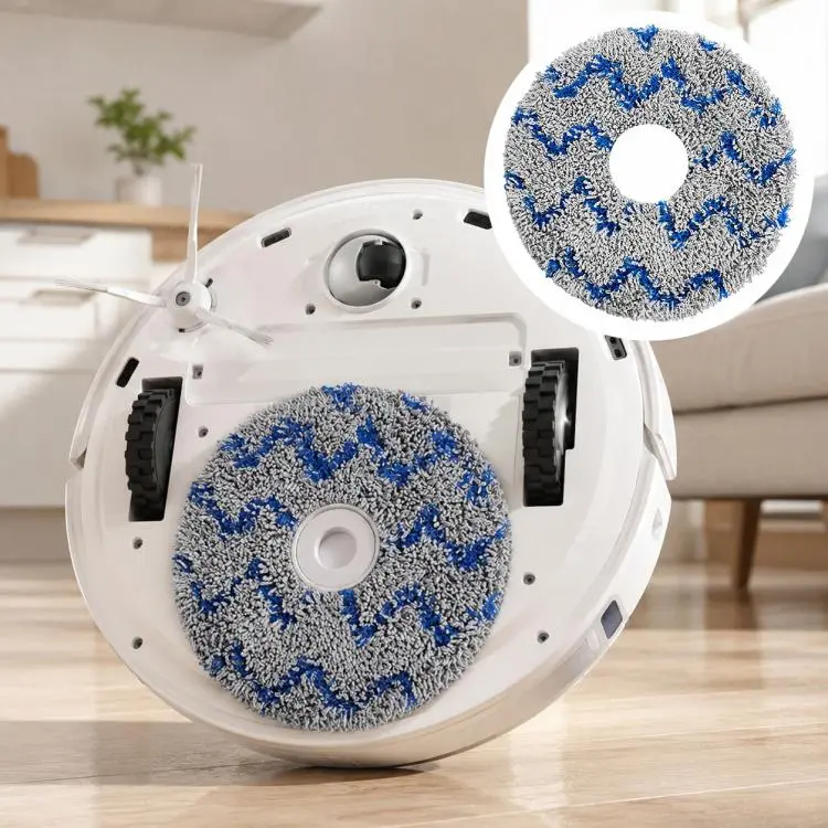 For Xiaomi Mijia Omni Robot Vacuum Mop B101CN / 1S / 2 / 2S Replacement Parts, Blue Striped Mop Pad