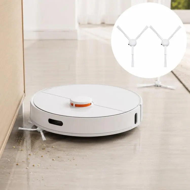 For Xiaomi Mijia Omni Robot Vacuum Mop B101CN / 1S / 2 / 2S Replacement Parts, Dual White Side Brush