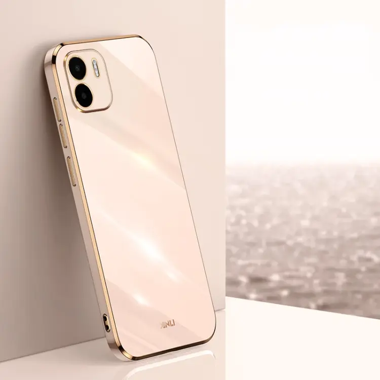 For Xiaomi Redmi A1 4G XINLI Straight Edge 6D Electroplate TPU Phone Case(Pink)