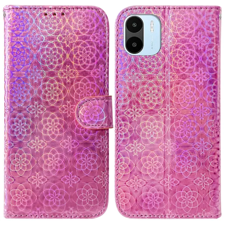 For Xiaomi Redmi A1 Colorful Magnetic Buckle Leather Phone Case(Pink)