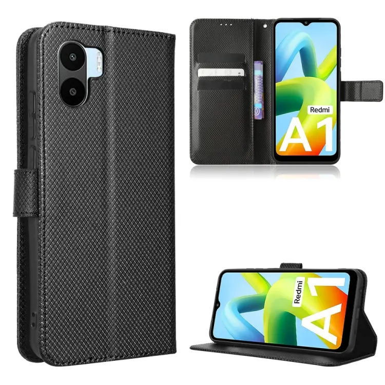 For Xiaomi Redmi A1 Diamond Texture Leather Phone Case(Black)