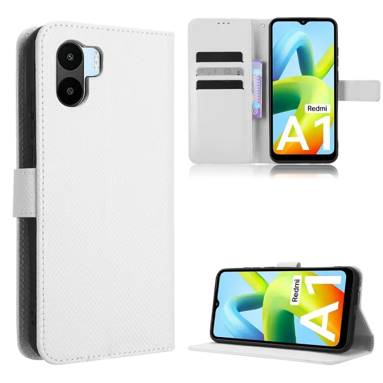 For Xiaomi Redmi A1 Diamond Texture Leather Phone Case(White)