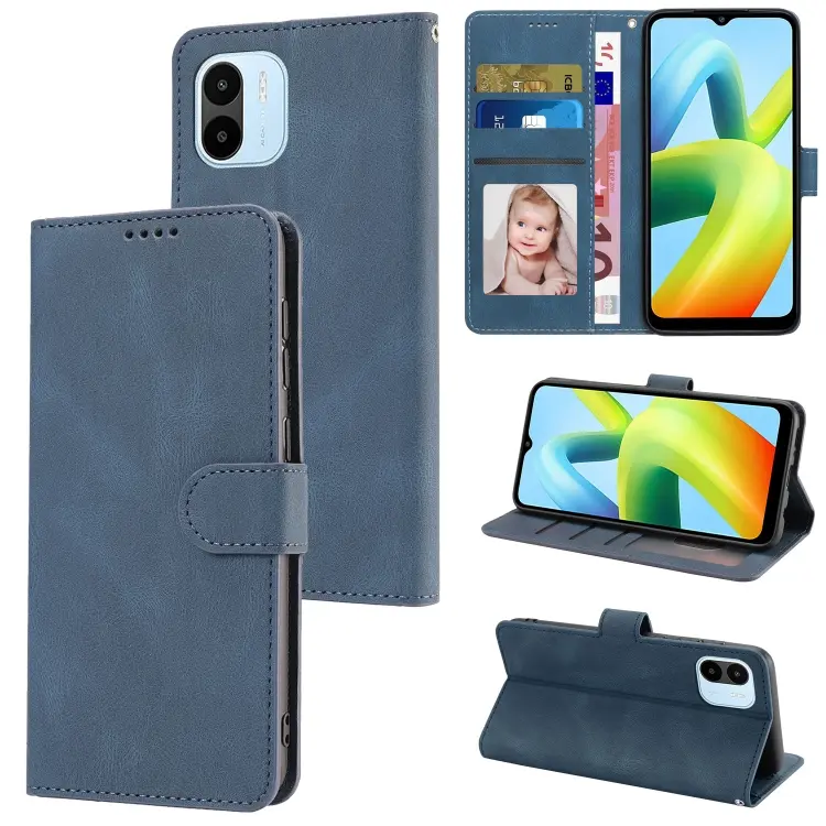 For Xiaomi Redmi A1 Fantasy Classic Skin-feel Calfskin Texture PU Phone Case(Blue)