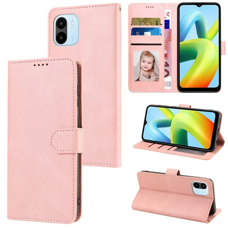 For Xiaomi Redmi A1 Fantasy Classic Skin-feel Calfskin Texture PU Phone Case(Pink)