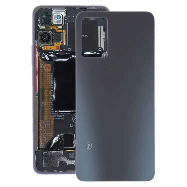 For Xiaomi Redmi Note 11 Pro+ 5G India Glass Battery Back Cover(Black)