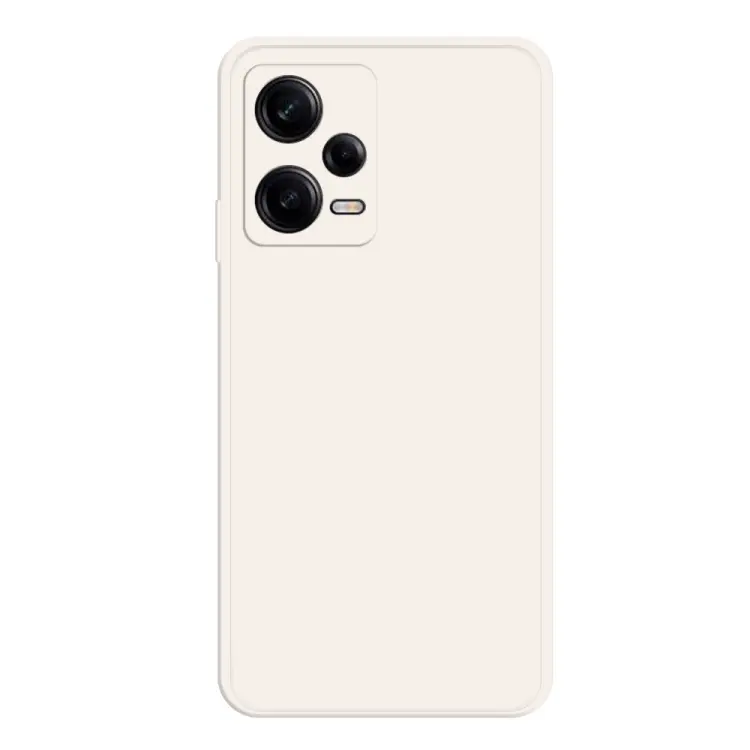 For Xiaomi Redmi Note 12 Pro 5G China Imitation Liquid Silicone Straight Edge Phone Case(White)