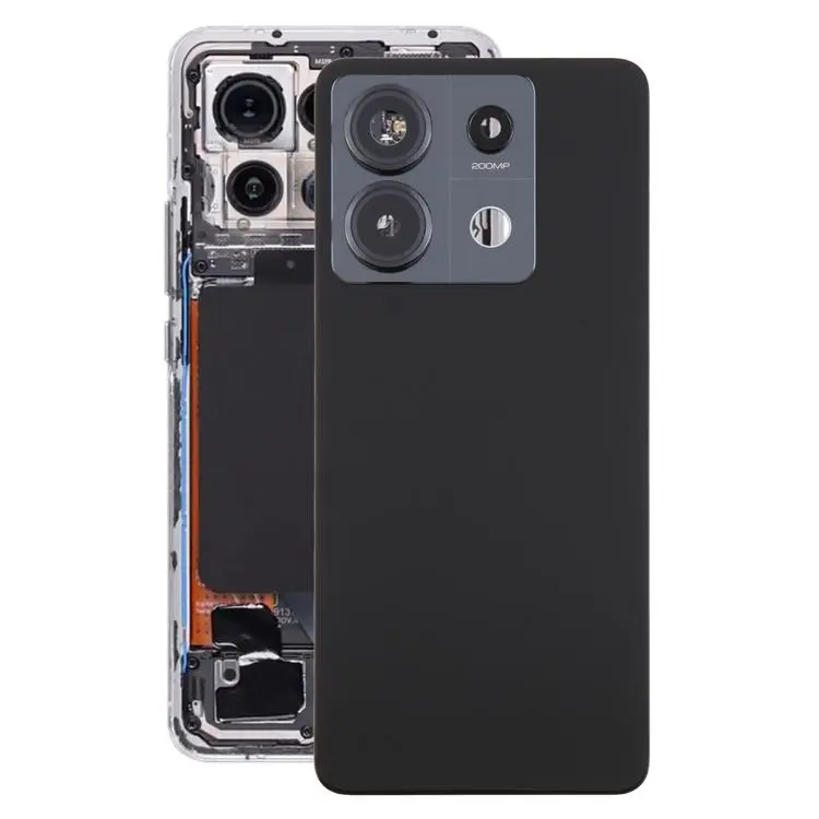 For Xiaomi Redmi Note 13 Pro 5G OEM Battery Back Cover with Camera Lens Frame(Black)