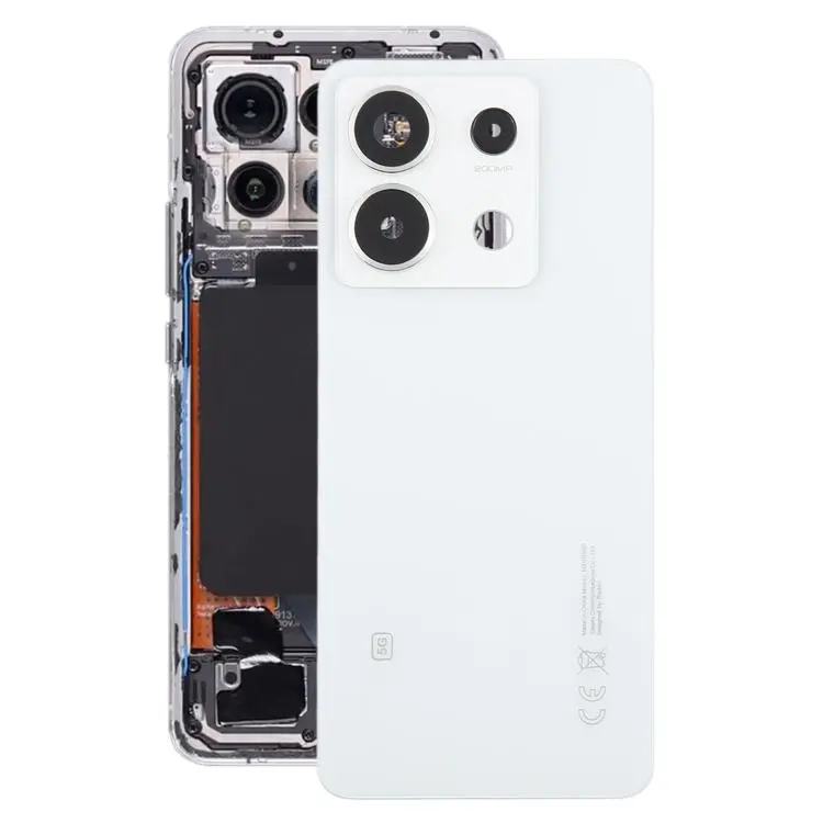 For Xiaomi Redmi Note 13 Pro 5G OEM Battery Back Cover with Camera Lens Frame(White)