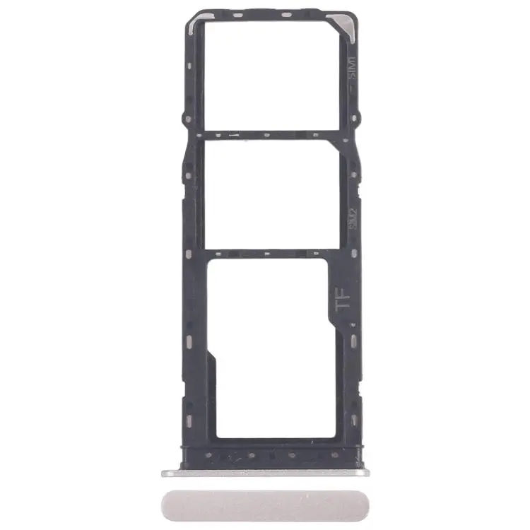 For ZTE Blade A76 4G Z2474 SIM Card Tray + SIM Card Tray + Micro SD Card Tray (Silver)