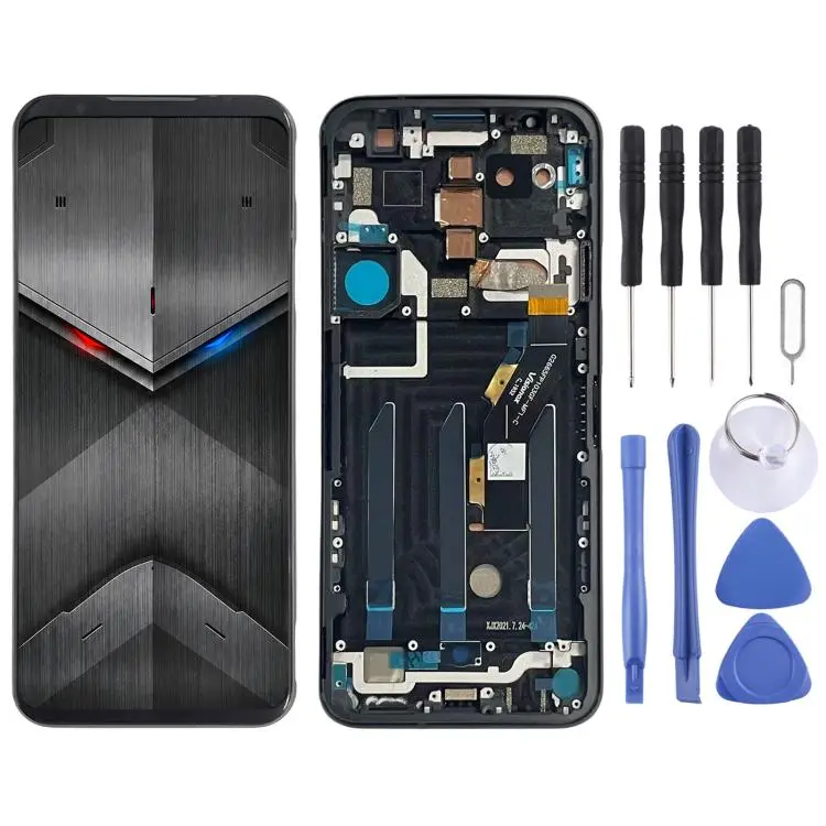 For ZTE nubia RedMagic 5S Original LCD Screen Digitizer Full Assembly with Frame (Black)
