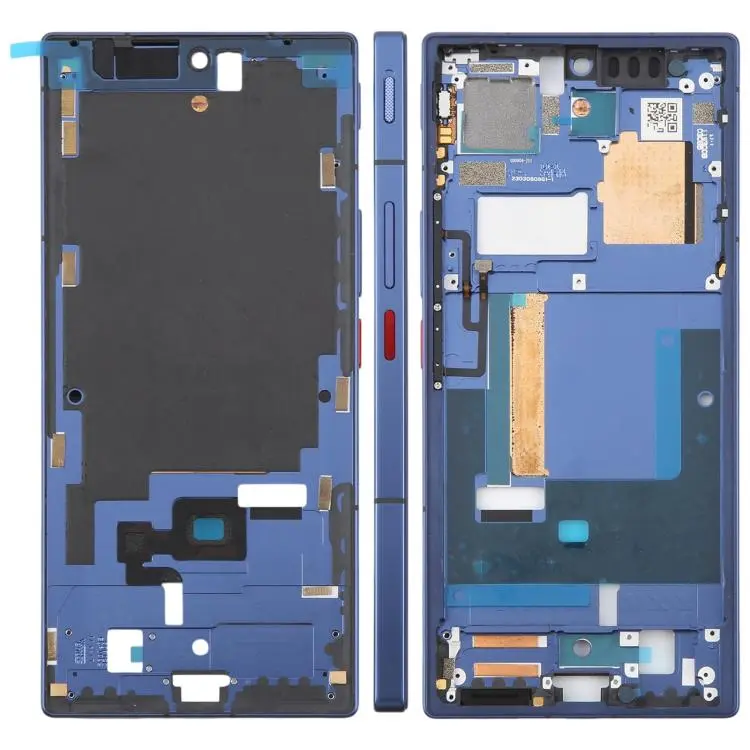 For ZTE nubia Z50 Ultra NX712J Metal Middle Frame Bezel Plate with Side Keys (Blue)