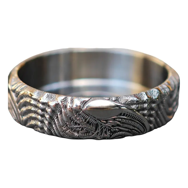 Forma Nova ALIEN 22mm Beauty Ring – Deep Engraved Titanium