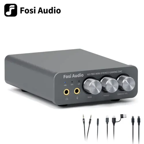 Fosi Audio K5 PRO Gaming DAC Headphone Amplifier