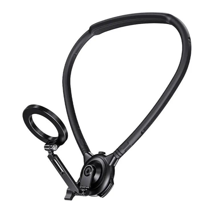 G03 360 Degree Rotation Magnetic Neck Phone Holder, Wearable POV Video Recording Bracket(Black)