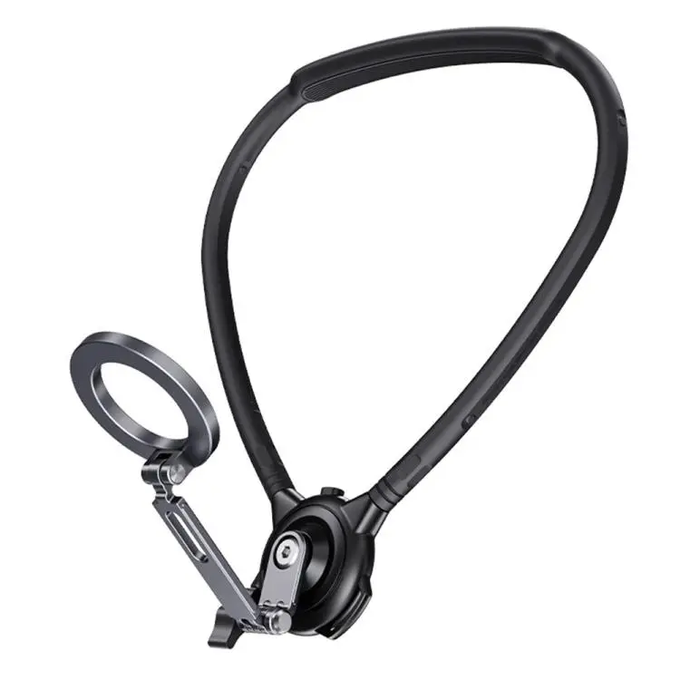 G03 360 Degree Rotation Magnetic Neck Phone Holder, Wearable POV Video Recording Bracket(Grey)
