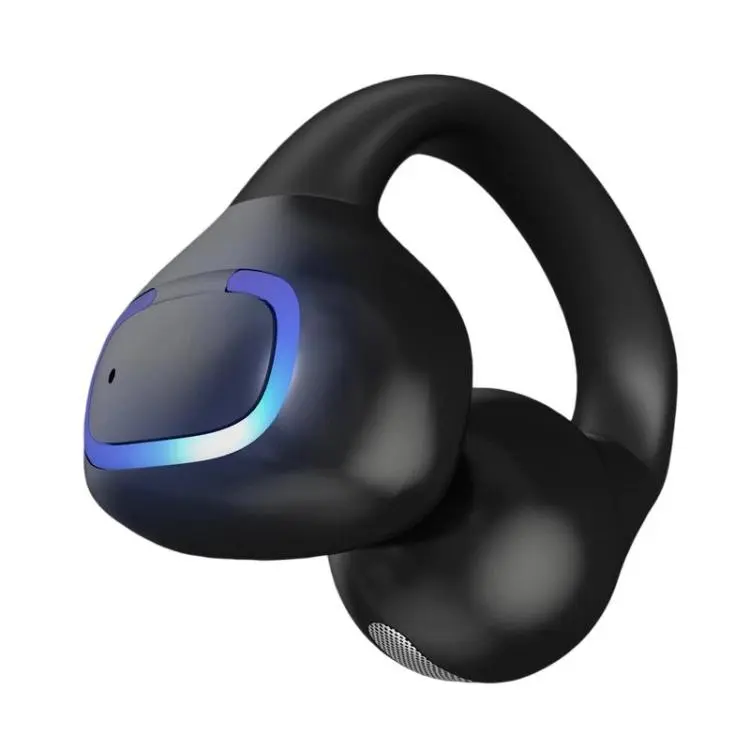 GD30 Single Ear Earring Style Bluetooth Earphone IPX3 Waterproof Clear Noise Reduction Earphone(Black)
