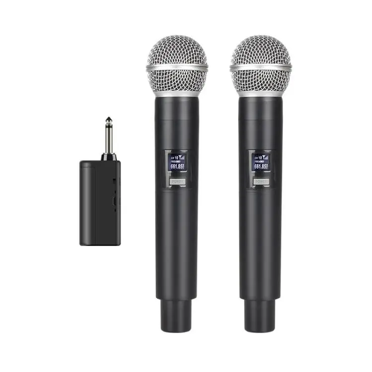 GE5 1 to 2 Wireless 2.4G Handheld Microphone(Black)