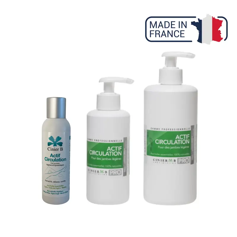 Gel Actif Circulation - Effet de fraîcheur - 3 contenances - Laboratoires Cinier B